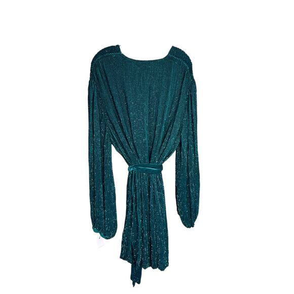 Retrofete NWT Gabrielle Sequin Robe Gown in Green Size XXL - Picture 5 of 7